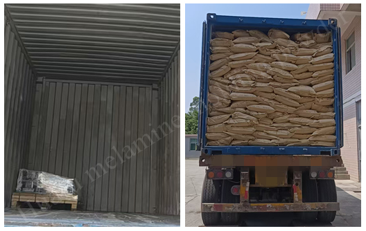 Huafu pure dinnerware melamine molding powder shipment