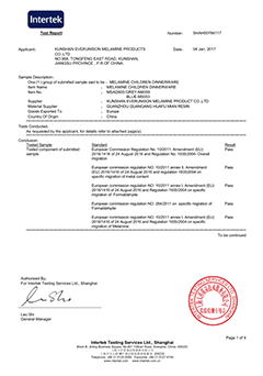 Certificado Intertek en 2015